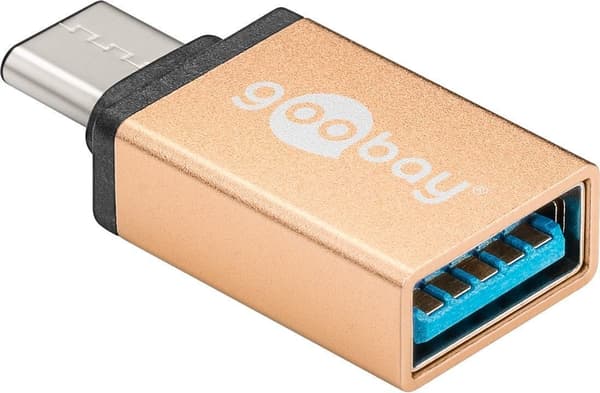 Goobay USB-C til A 3.0-adapter, gull