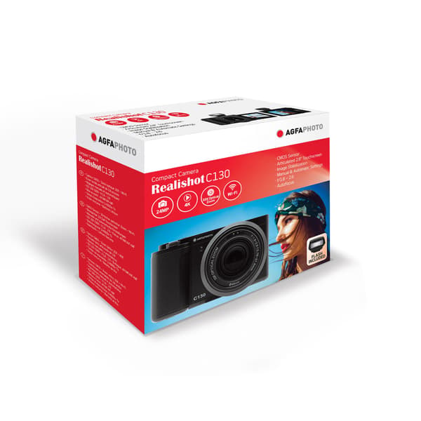 Agfa Digitalkamera Realishot C130 CMOS 10x 24MP Sort