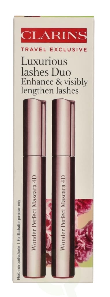Clarins Luxurious Lashes Duo Mascara Set 16 ml 2x8ml - Wonder Perfect 4D