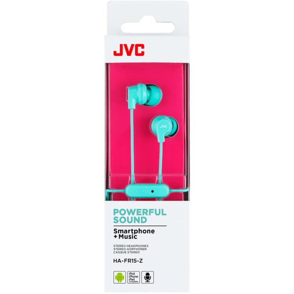 JVC Hovedtelefon In-Ear  FR15 Mintblå Mic