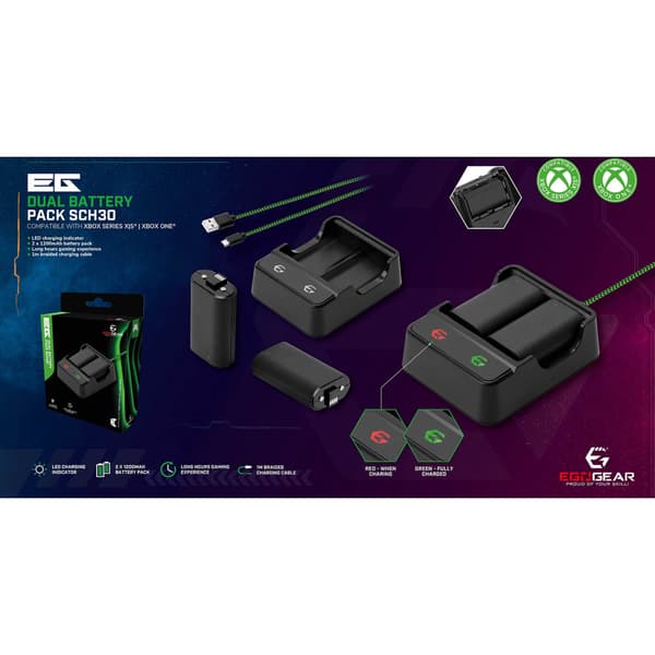 EgoGear Dobbelt Batterisæt SCH30 til XBX