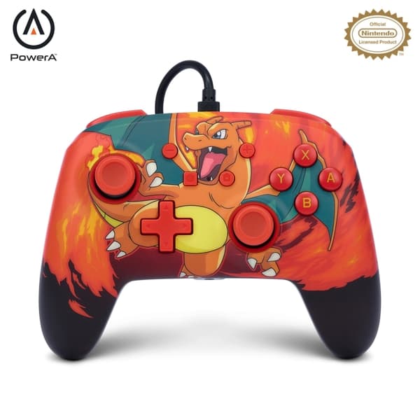 PowerA Parannettu langallinen ohjain - Nintendo Switch - Charizard Vortex