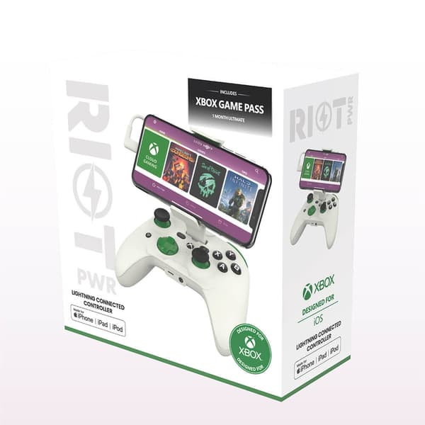 RIOTPWR Gaming Controller iOS Xbox Pro Cloud-baseret Hvid