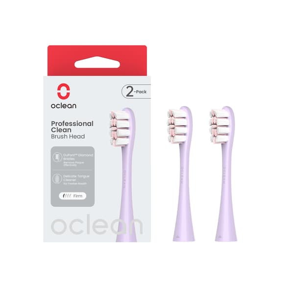 Oclean Børstehoved Professional Clean 2-Pak Lilla
