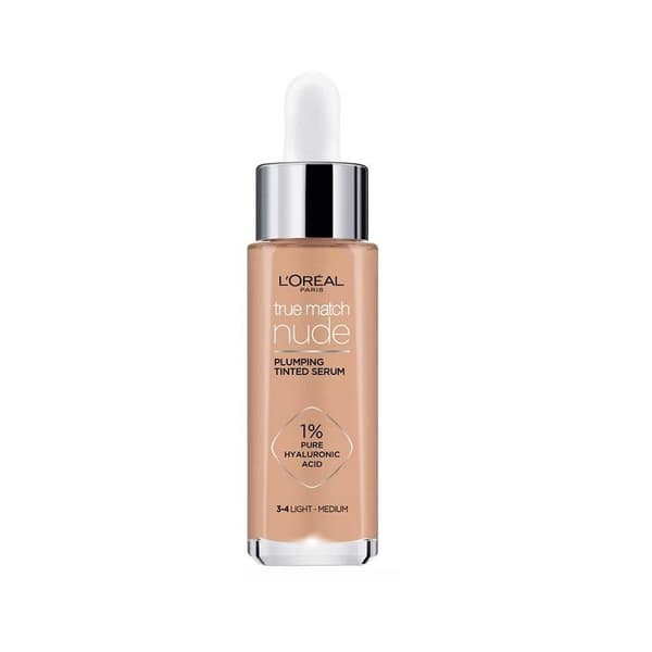 L'Oreal L'Oréal True Match Nude Plumping Tinted Serum Foundation 3-4 Light-Medium 30 ml