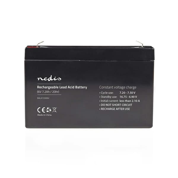 Nedis Oppladbart blybatteri | Oppladningsbar | 6