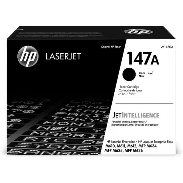 HP Toner W1470A 147A Sort