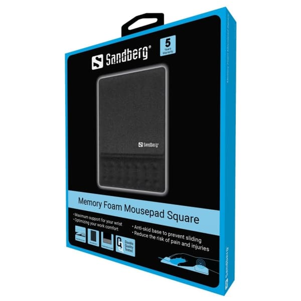 Sandberg Musematte i Memory Foam Square