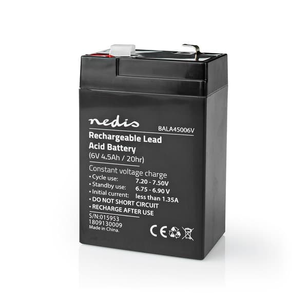 Nedis Oppladbart blybatteri | Oppladningsbar | 6