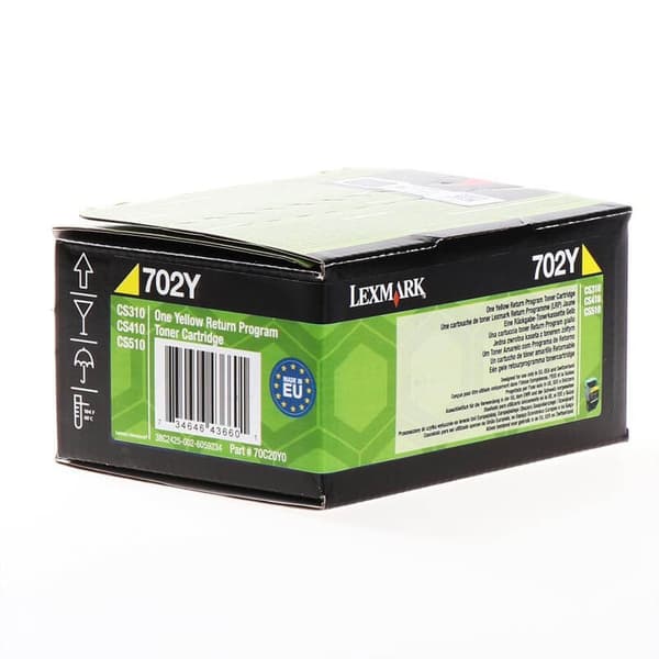 Lexmark Toner 70C20Y0 702 Gul Return