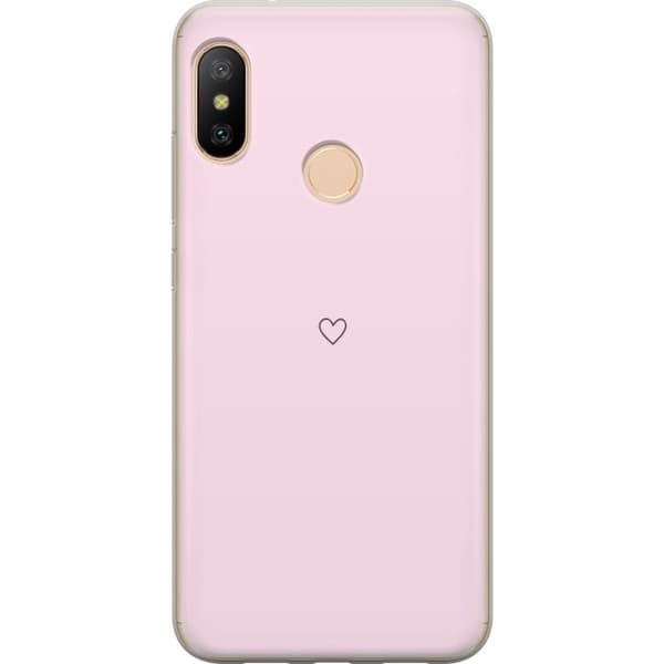 Mobildeksel til Xiaomi Redmi 6 Pro med Hjerte motiv