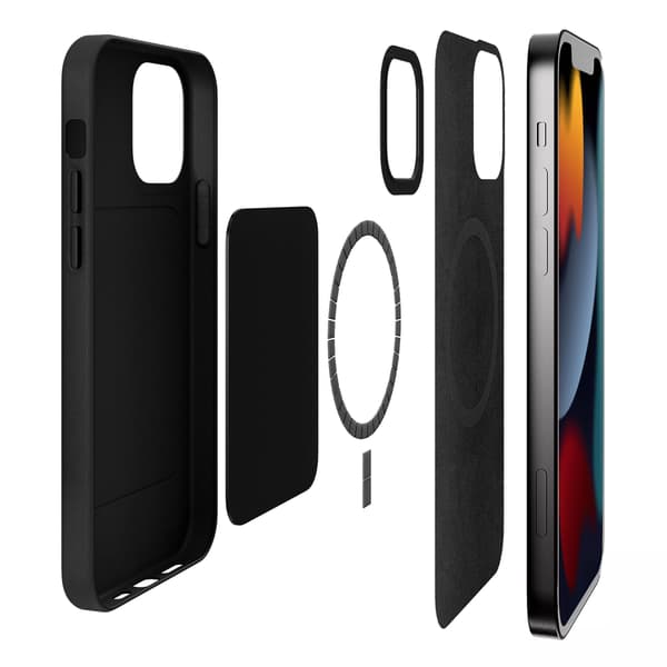 Puro iPhone 13 Pro Max SKYMAG Cover Leather Look, Black