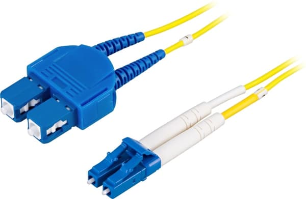 DELTACO fiberkabel, LC - SC, 9/125, OS2, duplex, singlemode, 25