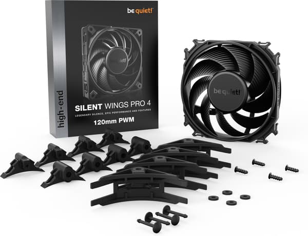 Be Quiet! Silent Wings Pro 4 PWM-blæser, 120 mm
