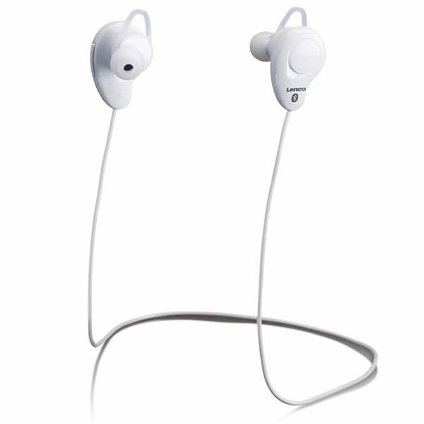 Lenco Trådløst in-ear-hodesett Hvit