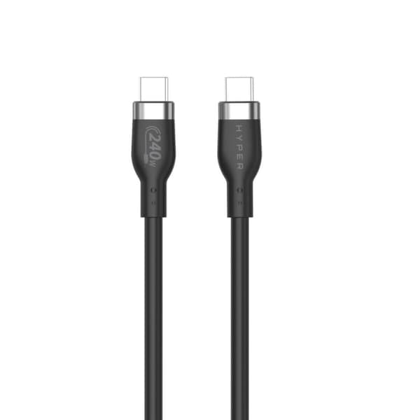 Targus Hyper - 2M 240W USB-C-ladekabel i silikon - svart