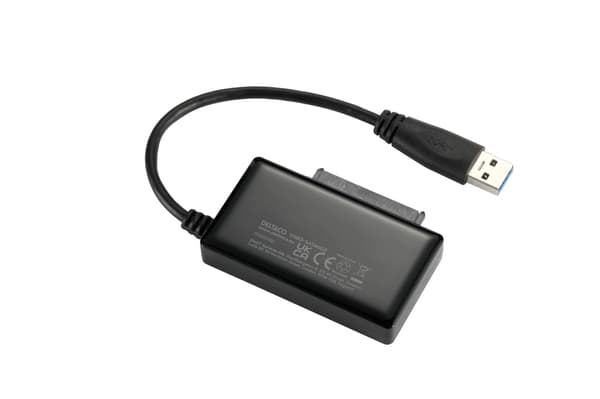 DELTACO USB 3.0 til SATA 6GB/s adapter, for 2,5" harddisker, svart