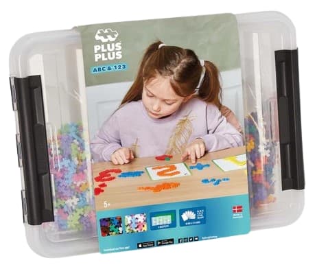Plus Plus ABC & 123 Oppbevaringsboks / 2000 stk ( 3923 )