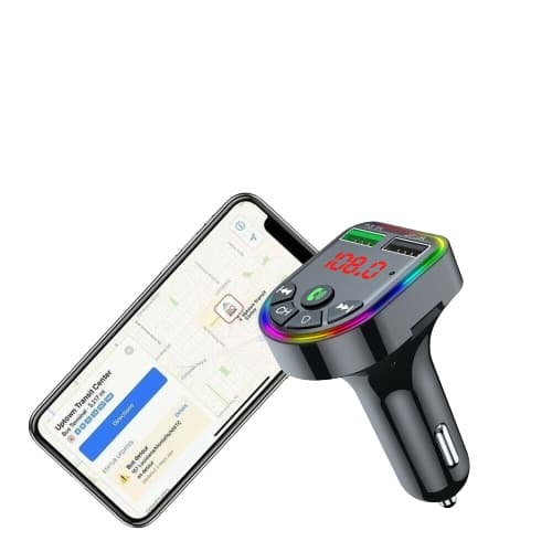 FM-sender med Bluetooth og 2 x USB-opladningsporte 3.1/1.0 A