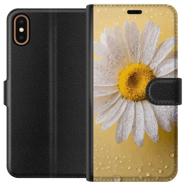 Plånboksfodral till Apple iPhone X med Porslinsblomma motiv