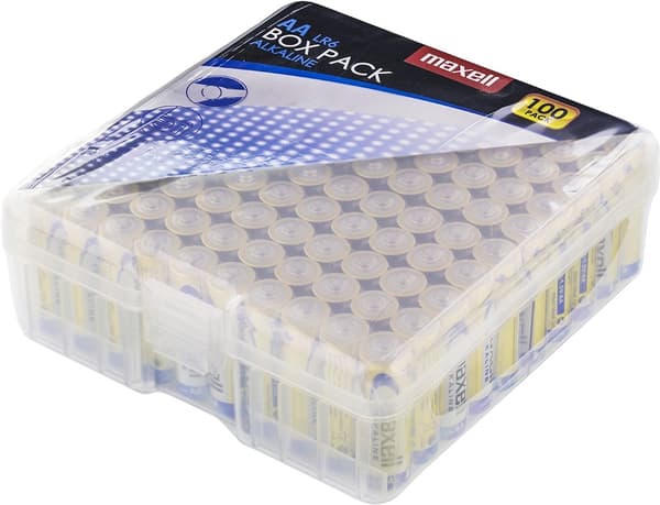 Maxell Box Pack, LR06 / AA batterier, alkaline, 1,5V, 100-pack