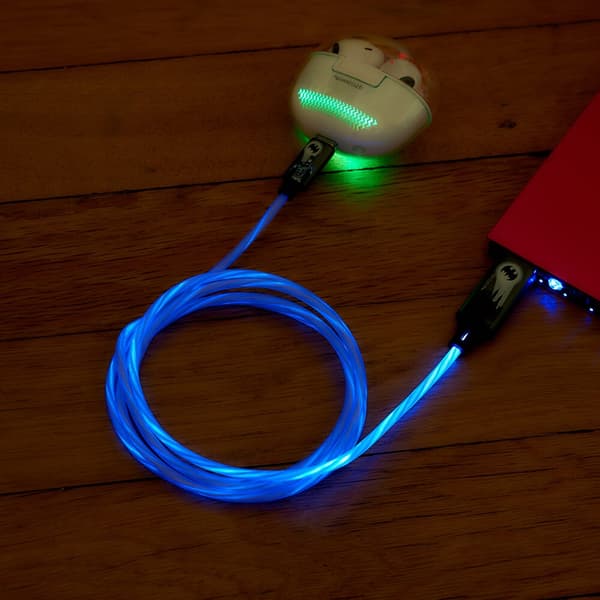 BATMAN USB A till C Light-Up 1,2m Bat Logo