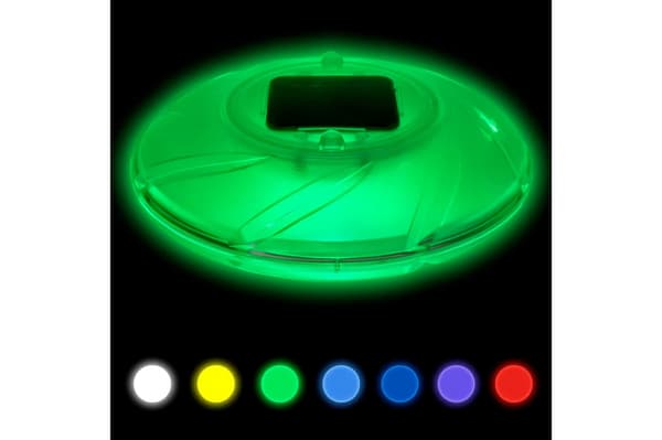 Bestway Floating Pool Light LED Solar Light, 7 farver, 18 cm