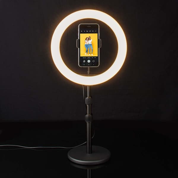 Nedis Ringlys | 10 inch | 120 LED's | 2700 - 6700 | Desktop | Sort
