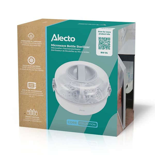 Alecto Tuttipullon mikrosterilisaattori Valkoinen