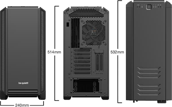 Be Quiet! Silent Base 601 ATX-kabinett, svart