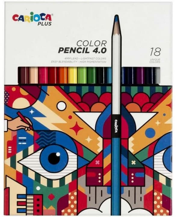 CARIOCA Plus - Farveblyanter 4 mm, 18 stk (809306)