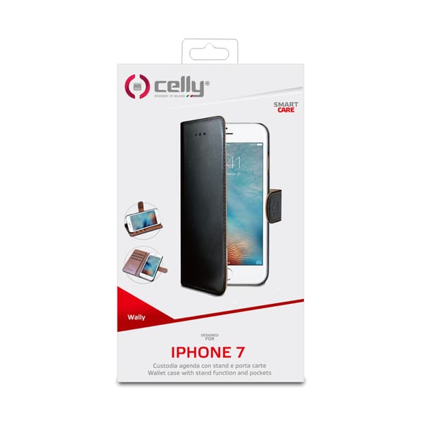 Celly Wallet Case iPhone 7 Sv/Be