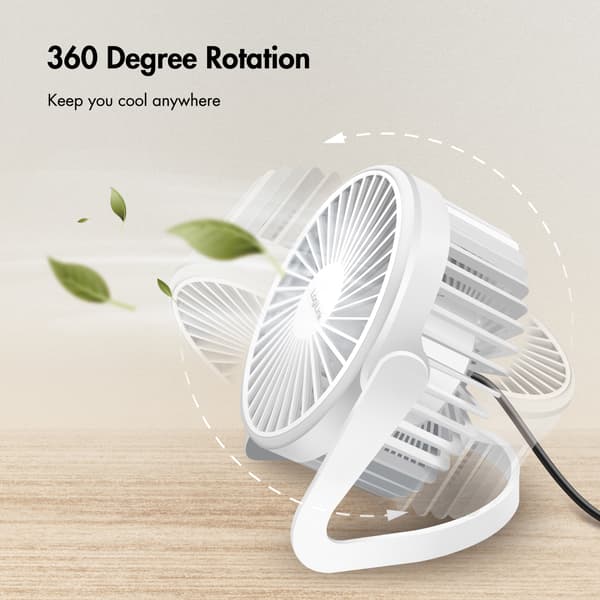 LogiLink USB-vifte Ø12,7 cm Hvit
