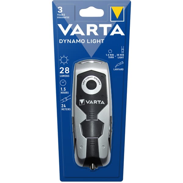 Varta Dynamo Light sveivelykt 28 lm sølv