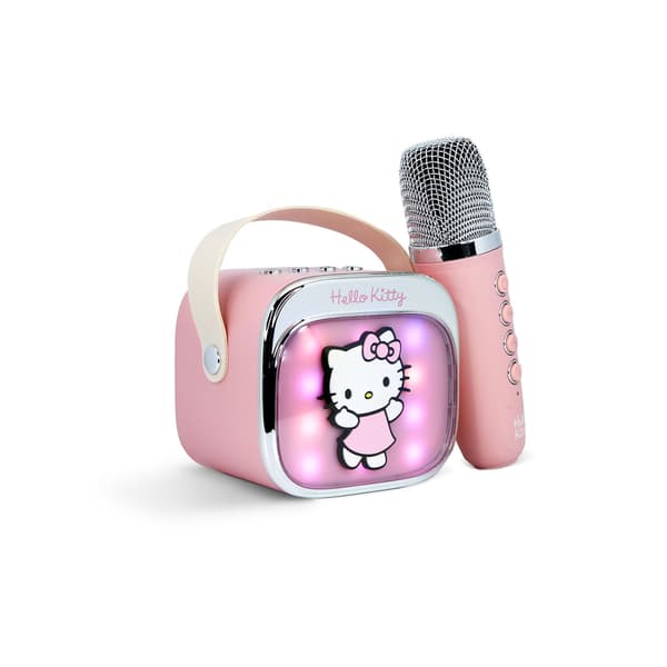 HELLO KITTY Karaoke Kaiutin Mikrofoni  Hello Kitty LED