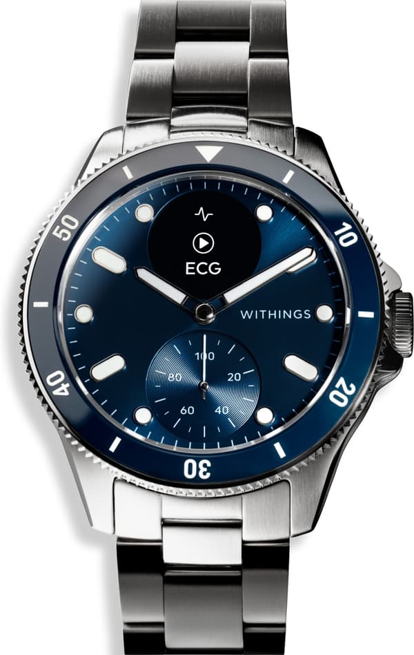 Withings Scanwatch Nova smartklocka, 42 mm, blå