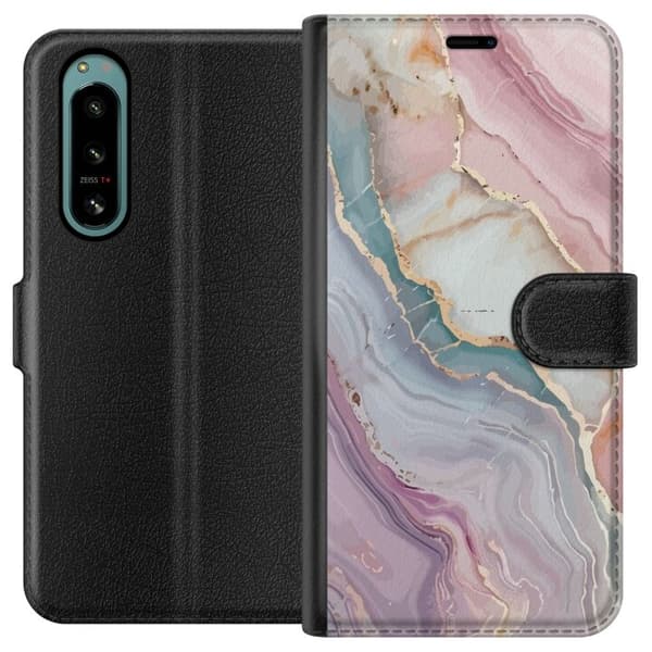 Tegnebogsetui til Sony Xperia 5 IV med Marmor motiv