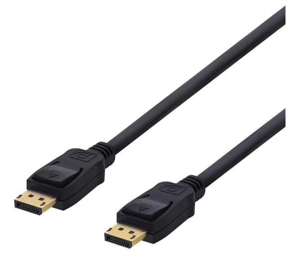 DELTACO DisplayPort cable, 0,5m, 4K UHD, DP 1.2, black