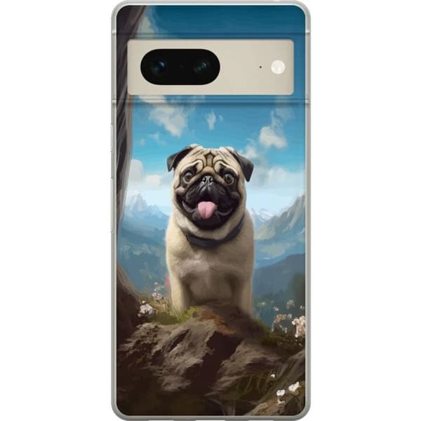 Mobilskal till Google Pixel 7 med Glad Hund motiv