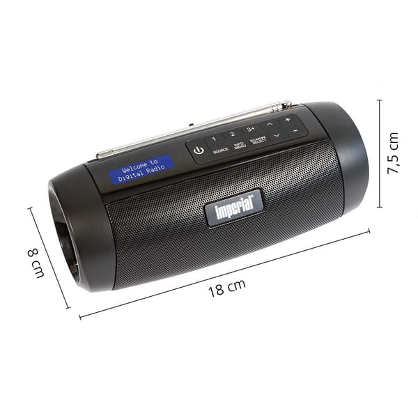 imperial DABMAN GO DAB+ / FM Compact Radio Musta