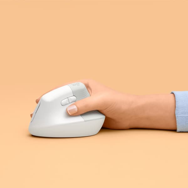 Logitech Lift for Mac Vertical Ergonomic Mouse, Off-White/Pa