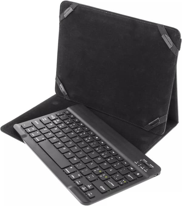 DELTACO suojus ja Bluetooth näppäimistö 10" tableteille, musta