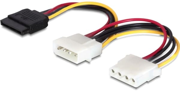 DeLOCK Power cable for Serial ATA & ATA-133 HDD, 0.1m