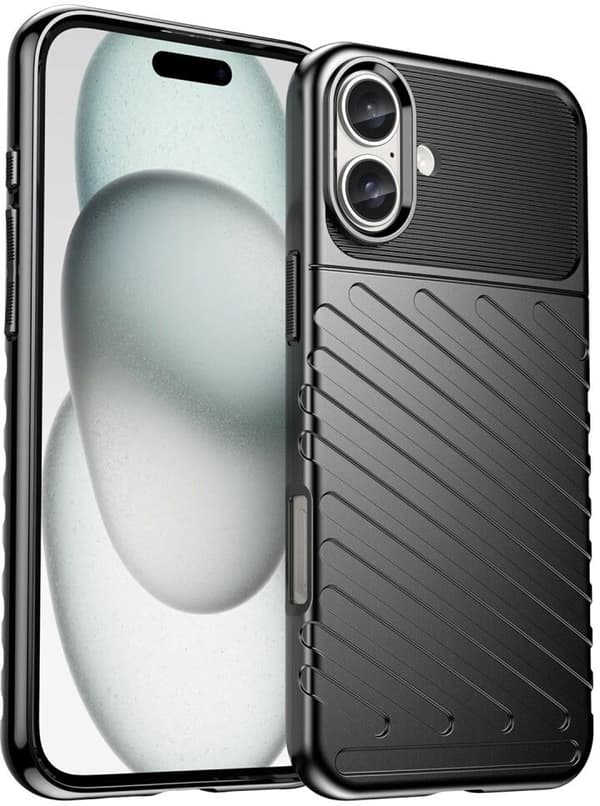 Mobilskal i TPU till iPhone 16, Svart
