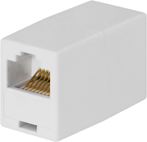 DELTACO Modul-skrueterminal 8P/8C, uskjermet, RJ45,hvit