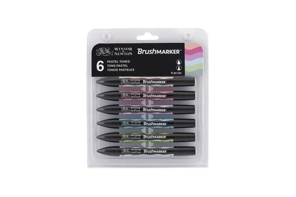 Winsor Brushmarker 6st, Pastel Tones