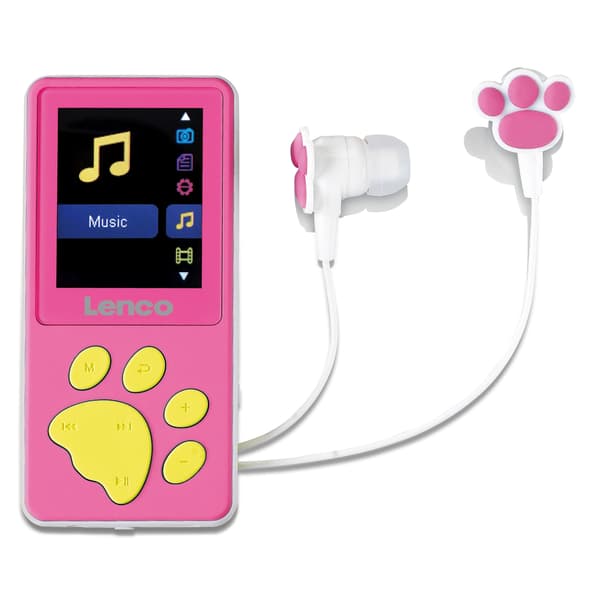Lenco 8GB MP3 MP4-soitin 1,8" näytöllä Vaaleanpunainen väri