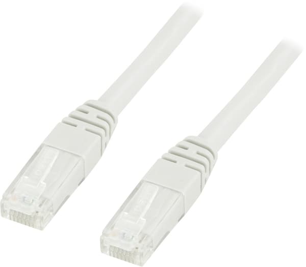 DELTACO UTP Cat6 patchkabel 0,3m, vit