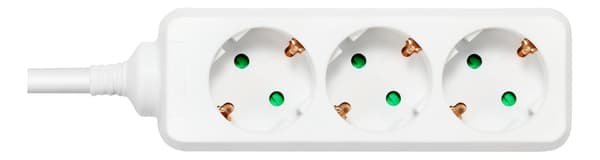 DELTACO outlet 3xCEE 7/3 1xCEE 7/7 5m white