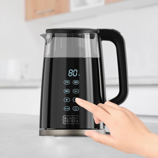 BLACK+DECKER Elkedel 1,7L 2200W Glas Sort